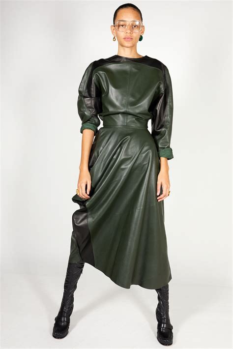 celine leather dress